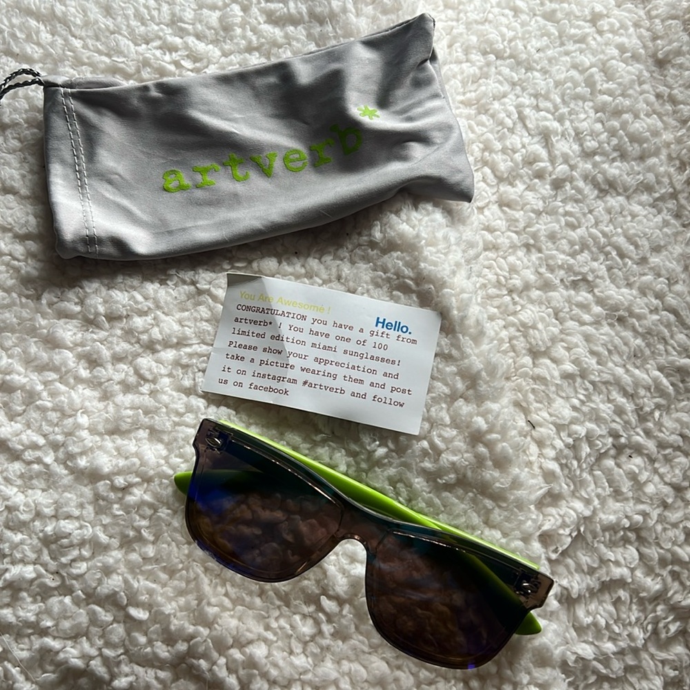 Artverb sunglasses from Art Basel